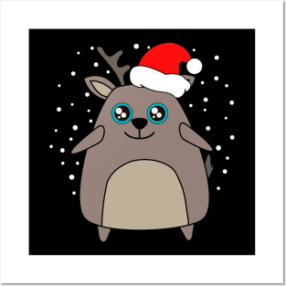 Cute Reindeer Christmas Sweatshirt Posters and Art
